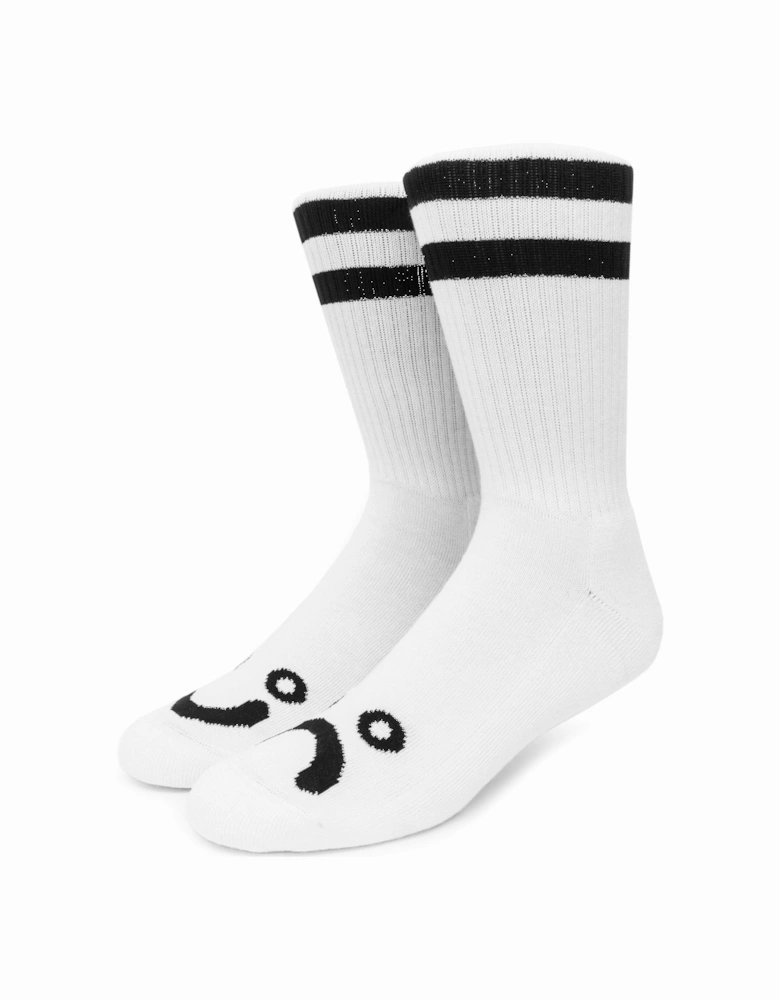 Happy Sad Socks - White