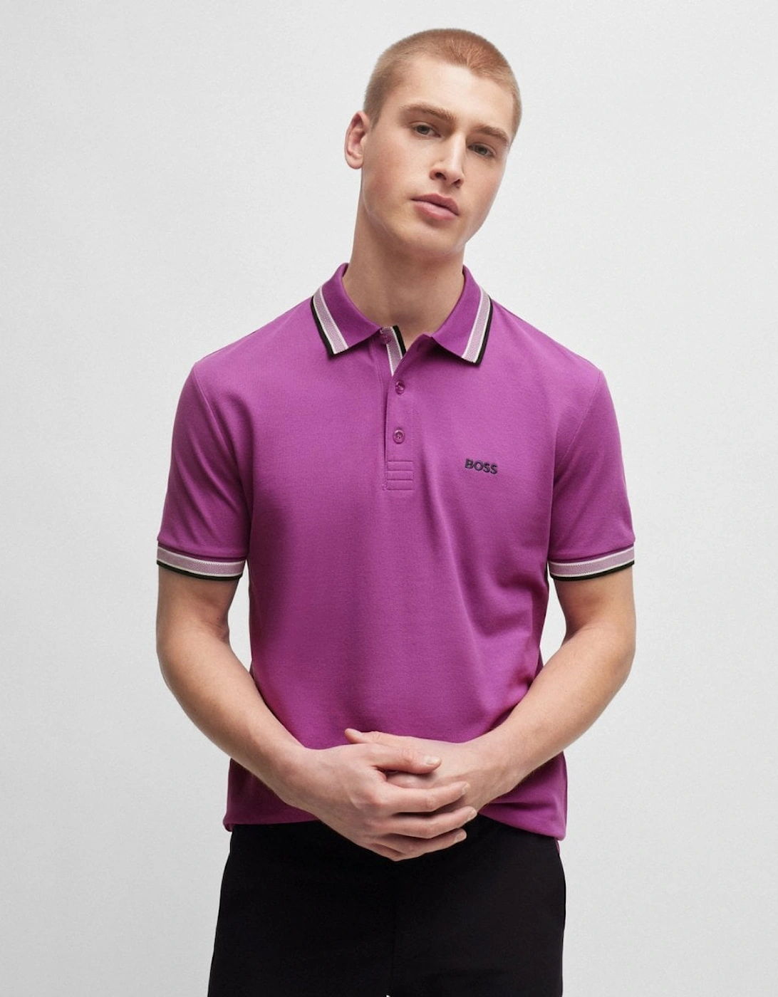BOSS Green Paddy Contrast Mens Polo, 5 of 4