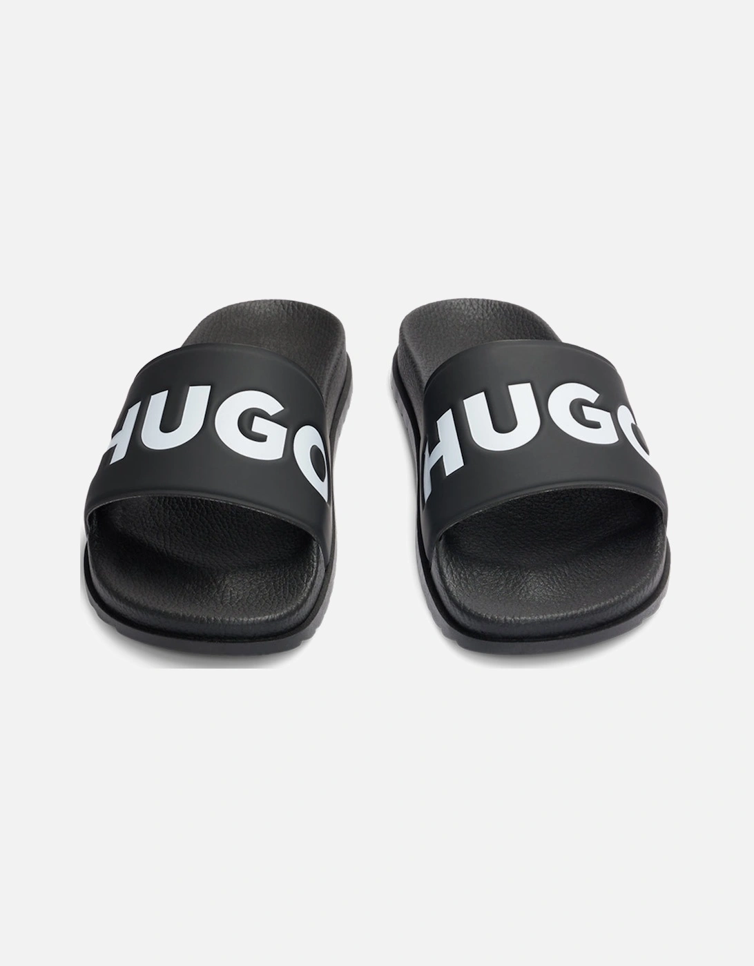 Logo Strap Sliders, Black/White