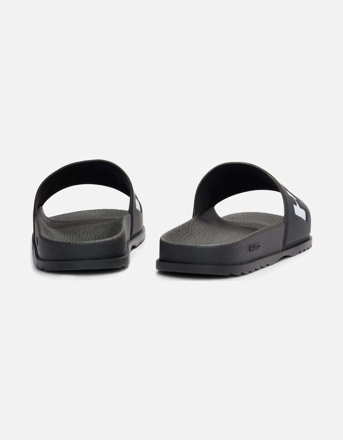 Logo Strap Sliders, Black/White