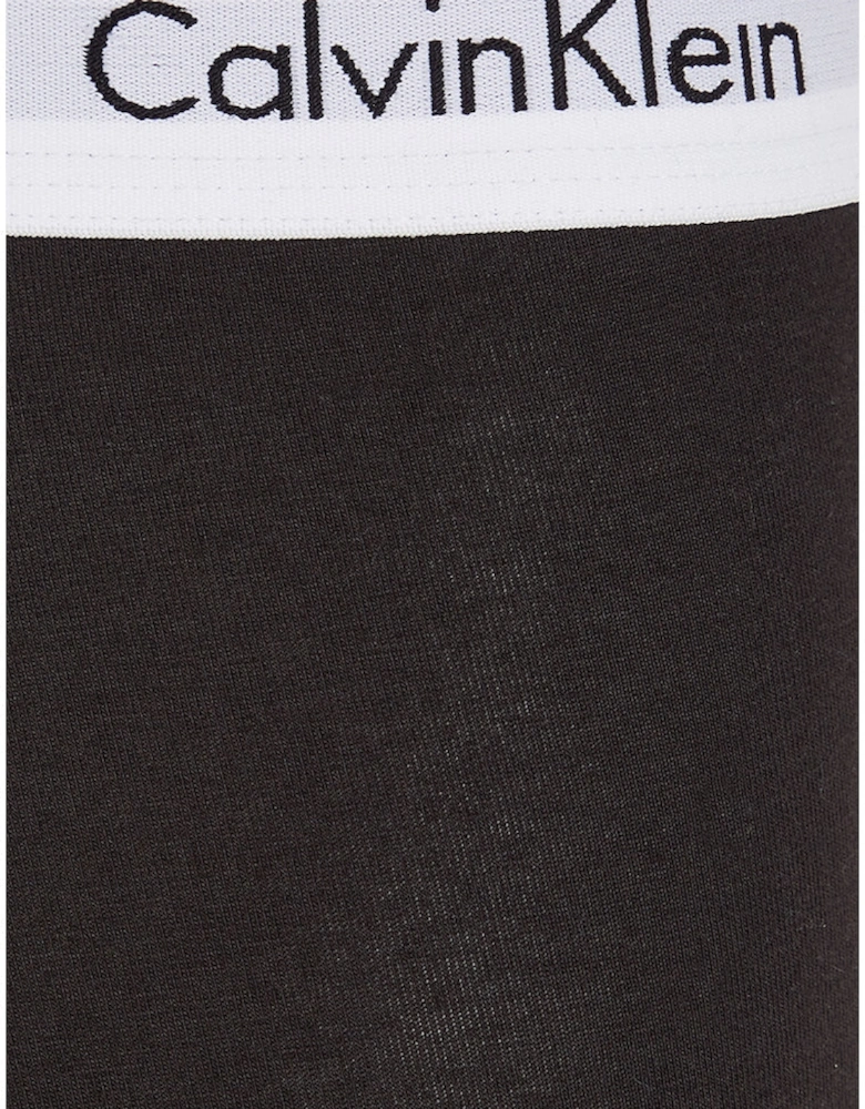 3-Pack Modern Cotton Boxer Trunks, Black