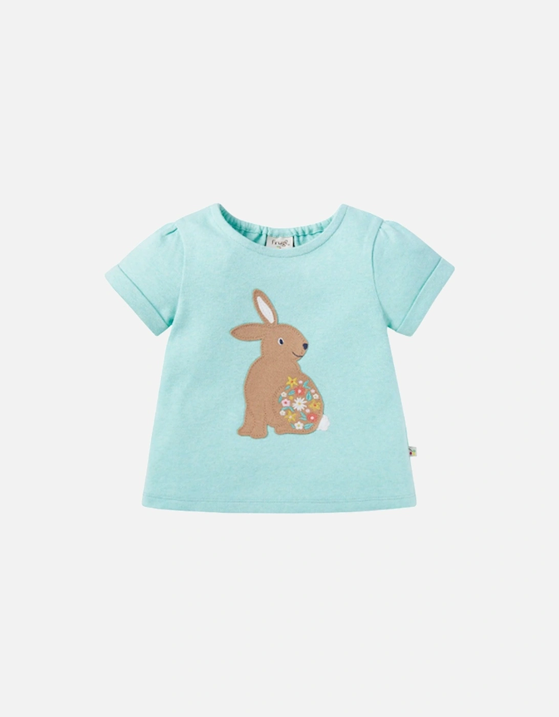 Evie Tee Shirt Spring Print Marl Rabbit, 4 of 3