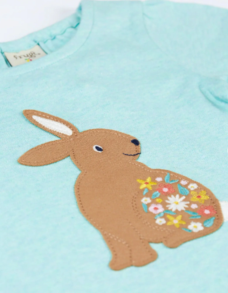 Evie Tee Shirt Spring Print Marl Rabbit