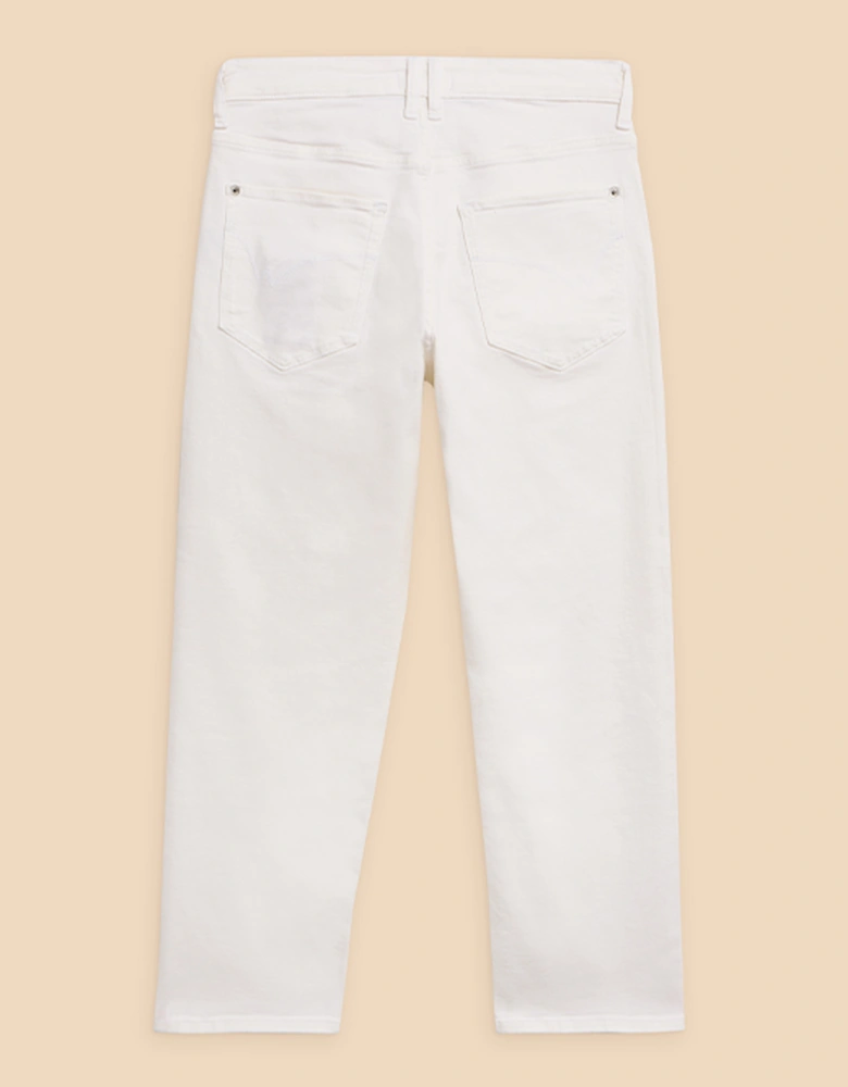 Women's Blake Straight Crop Jean Petite Natural White