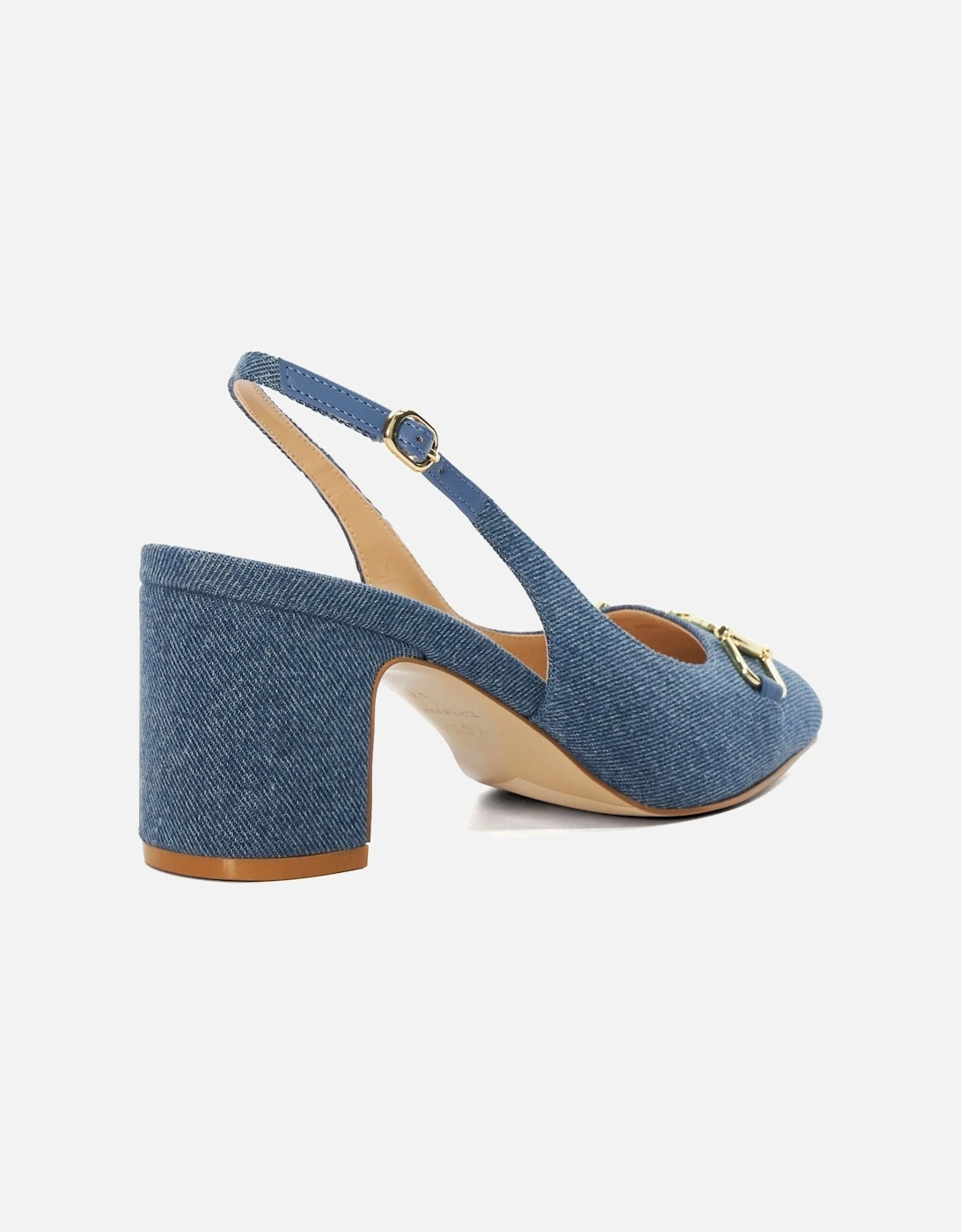 Ladies Choices - Brand Snaffle Block-Heeled Slingback Courts