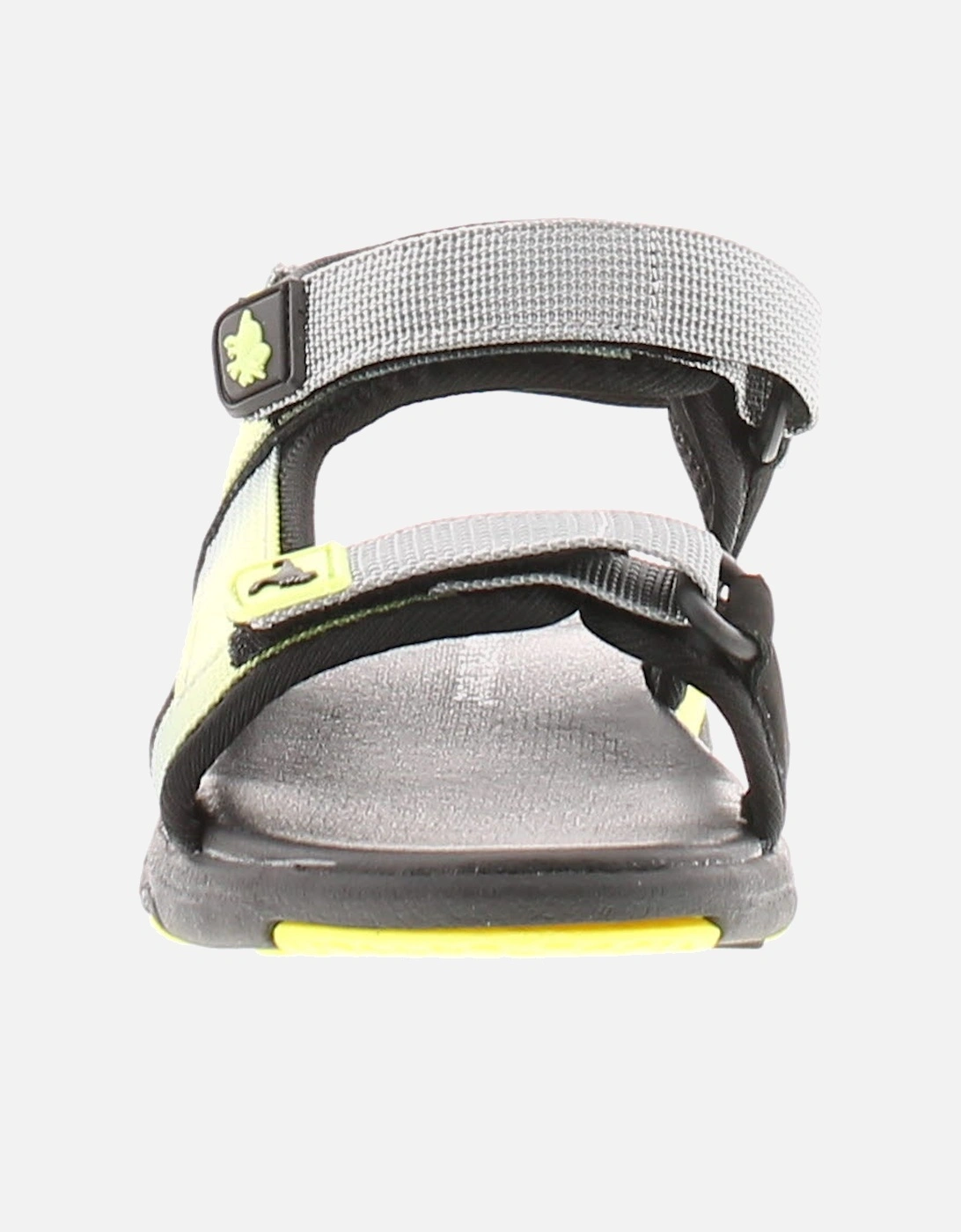 Younger Childrens Sandals Dan Black Yellow UK Size