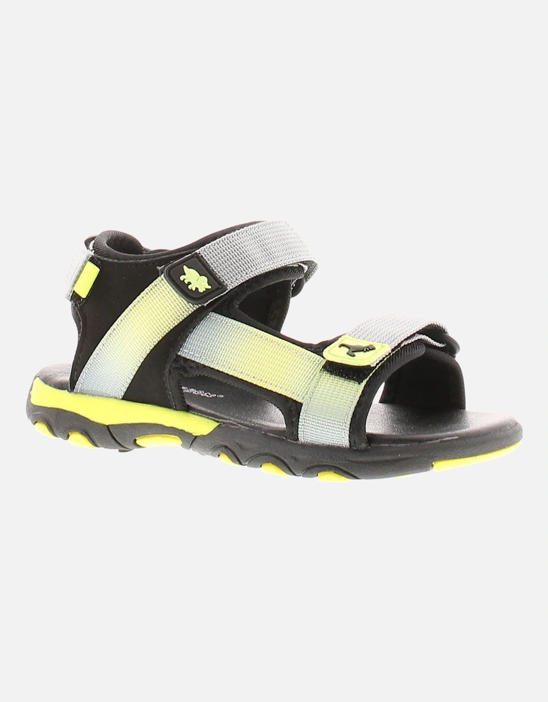 Younger Childrens Sandals Dan Black Yellow UK Size, 6 of 5