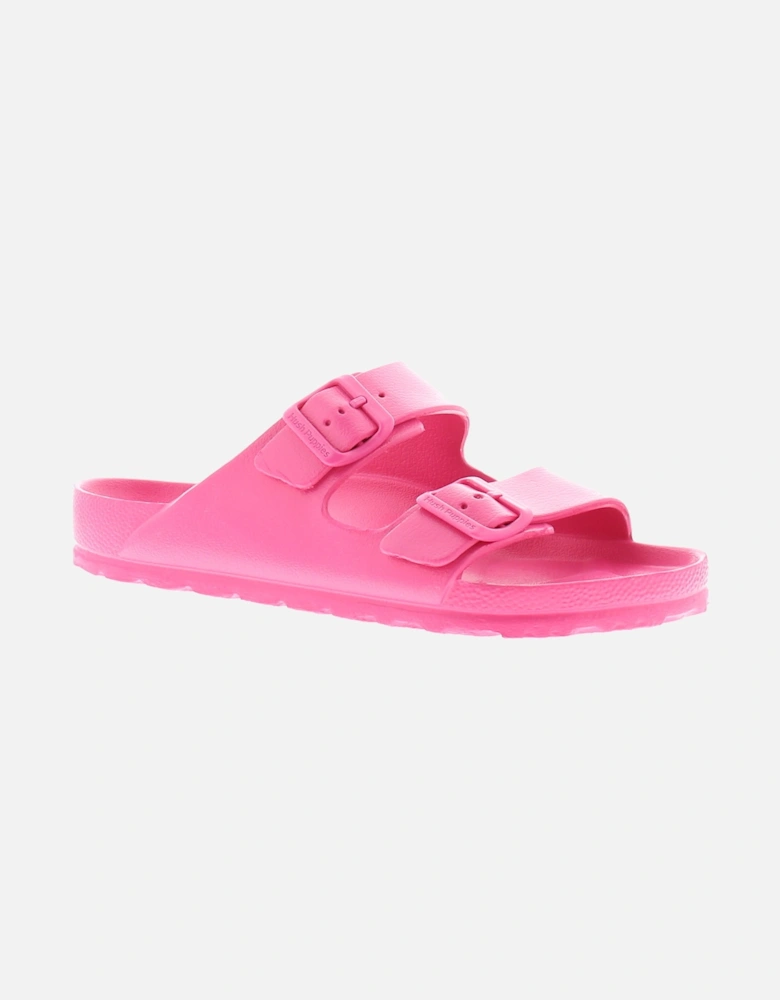 Womens Sandals Flat Lorna Slip On fuschia UK Size