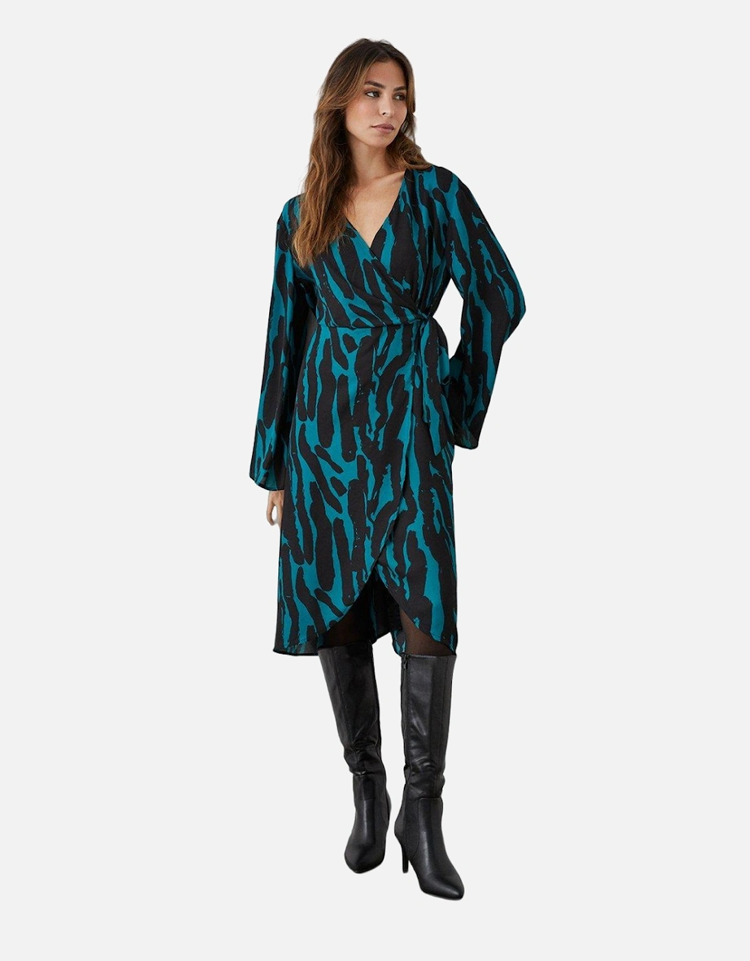 Womens/Ladies Abstract Wrap Dress, 5 of 4