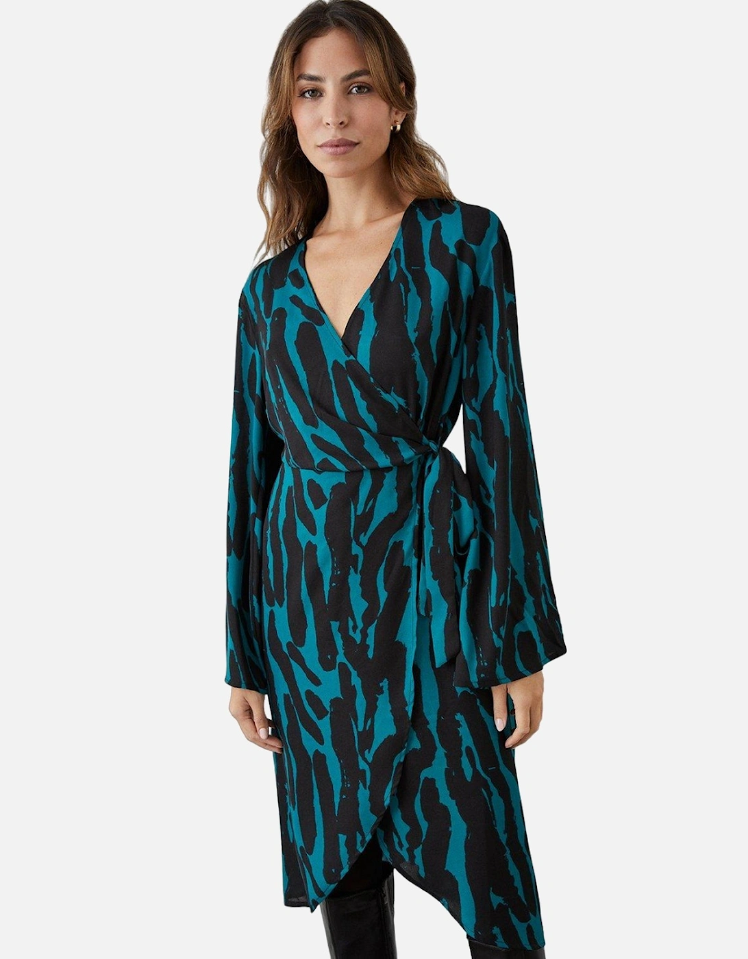 Womens/Ladies Abstract Wrap Dress