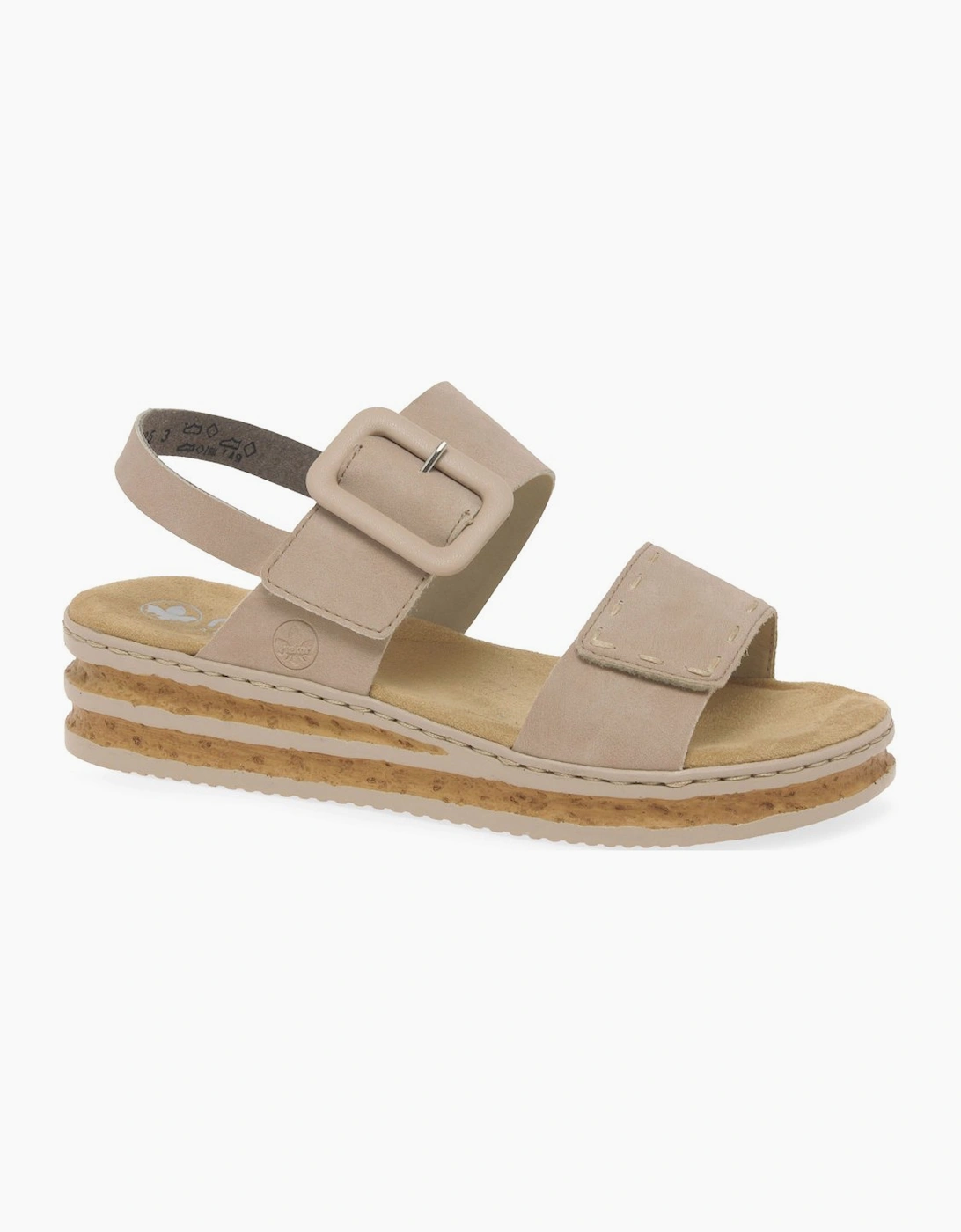 Rieker Women's Tan Page Wedge Heel Sandals  6.5 Size 6.5