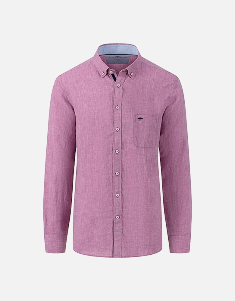 Fynch-Hatton Men's Pure Linen Shirt Dusty Lavender