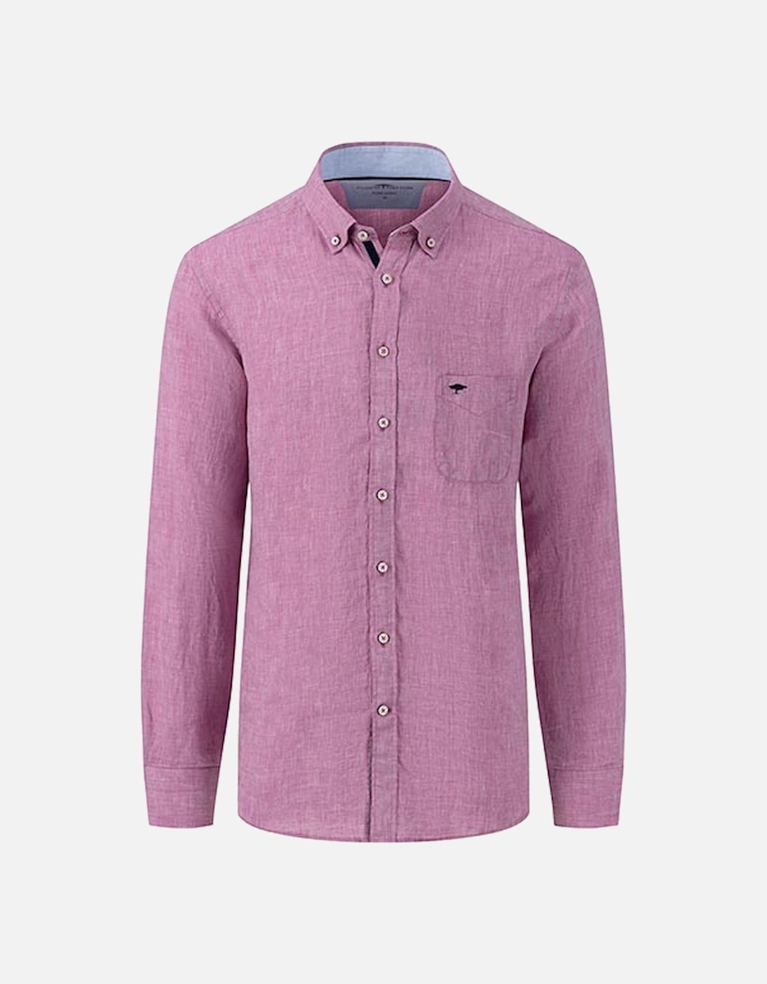 Fynch-Hatton Men's Pure Linen Shirt Dusty Lavender, 3 of 2
