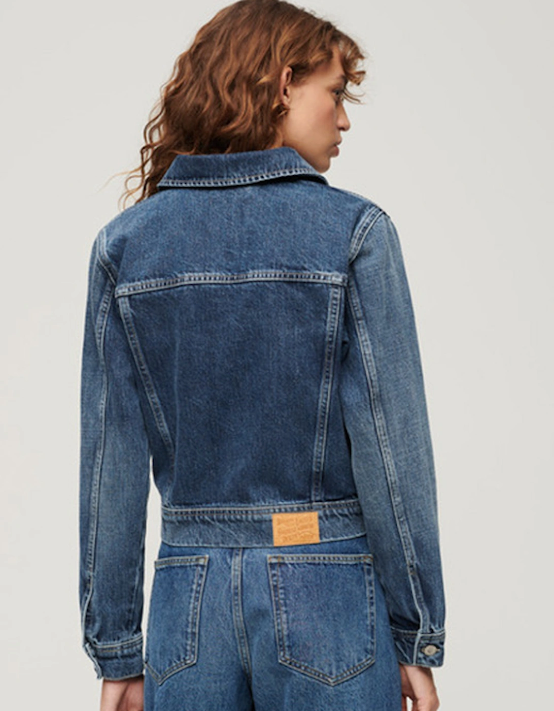 Women's Slim Denim Trucker Jacket Beverley Blue