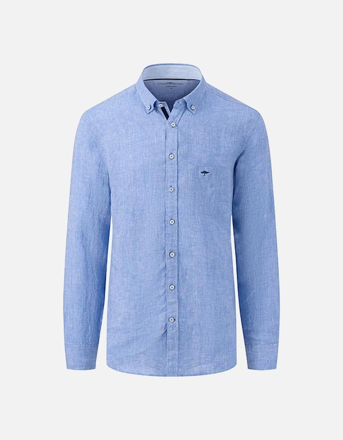 Fynch-Hatton Men's Pure Linen Shirt Crystal Blue, 3 of 2