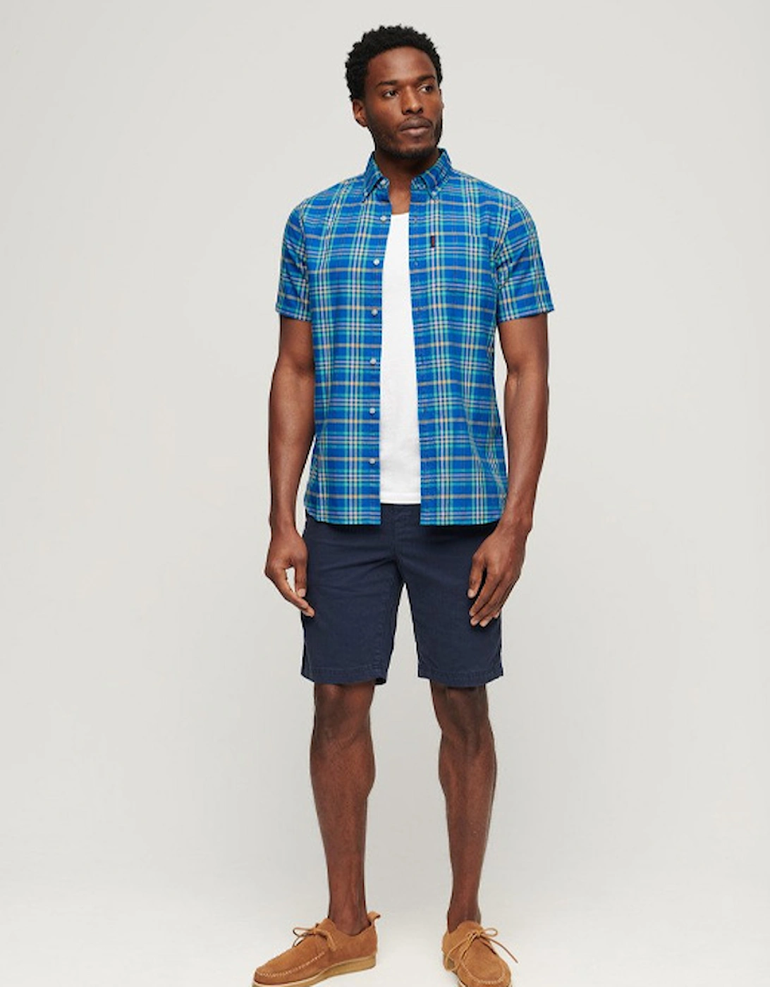 Men's Lightweight Check Shirt Blue Check