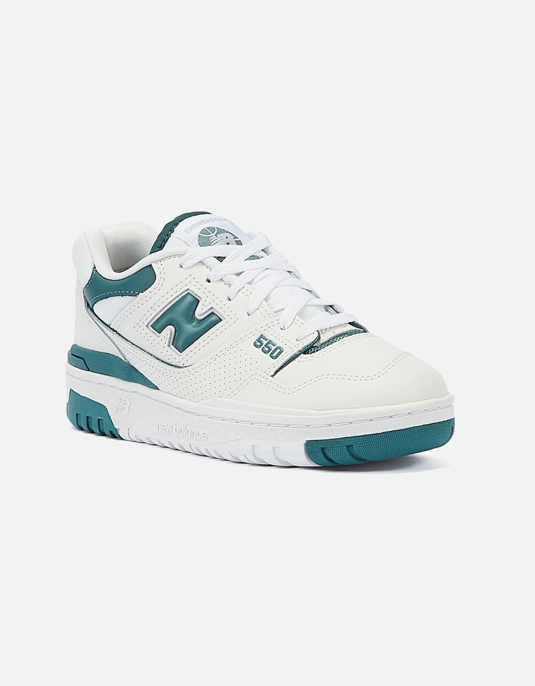 550 Women's White/Green Trainers