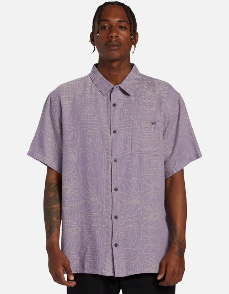 Mens Sunday Jacquard Short Sleeve Shirt