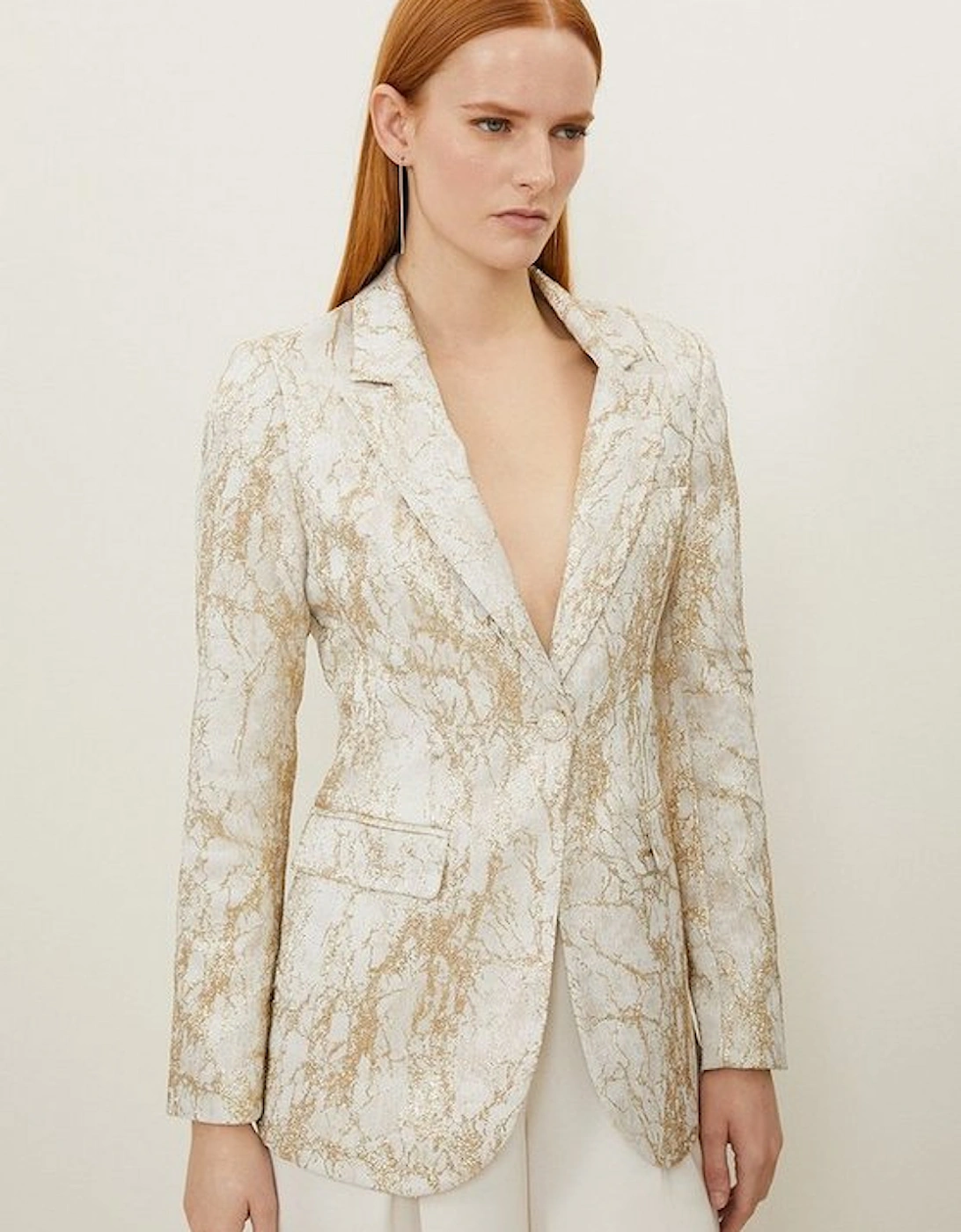 Tailored Jacquard Single Breasted Jacket, 5 of 4