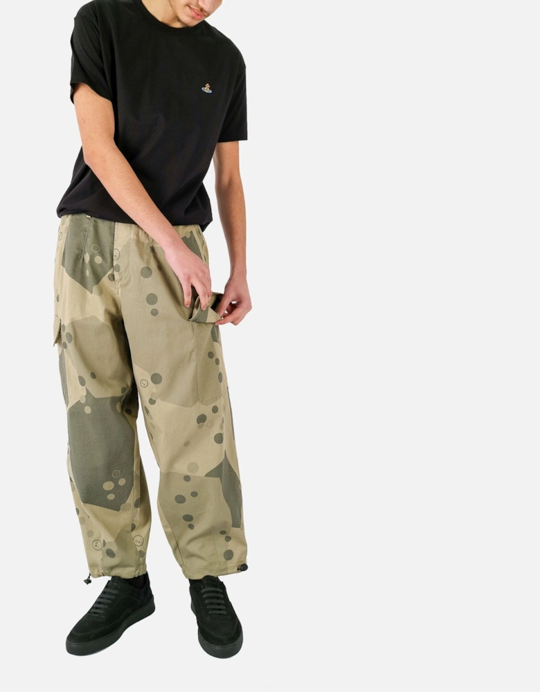 Dot Camo Twill Loose Stone Cargo Pant