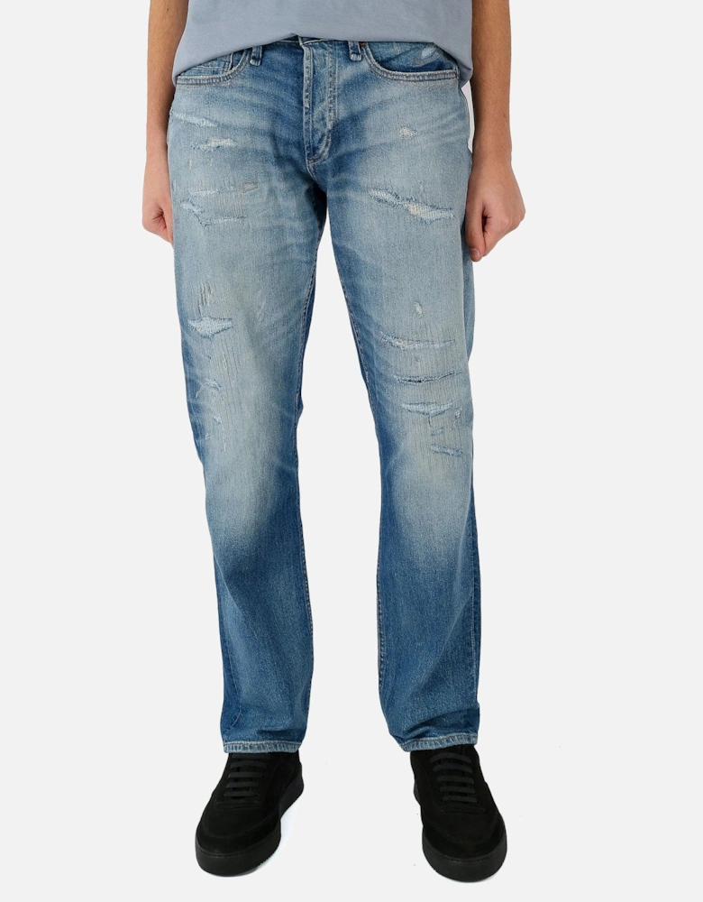 Ridge Straight Stretch Mid Blue Jean