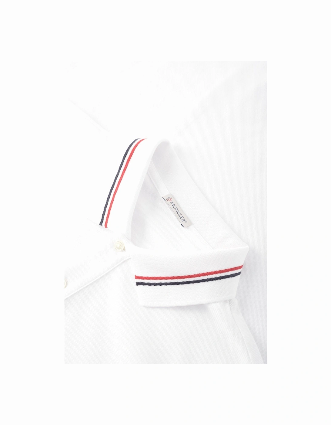 Branded Collar Polo Shirt White