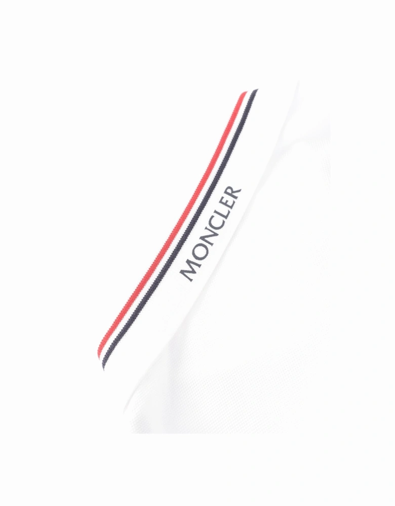 Branded Collar Polo Shirt White