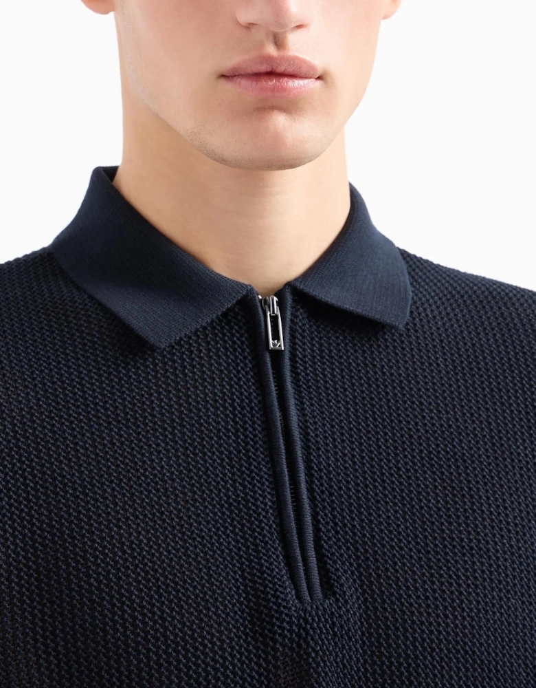 Knitted Polo Shirt Black