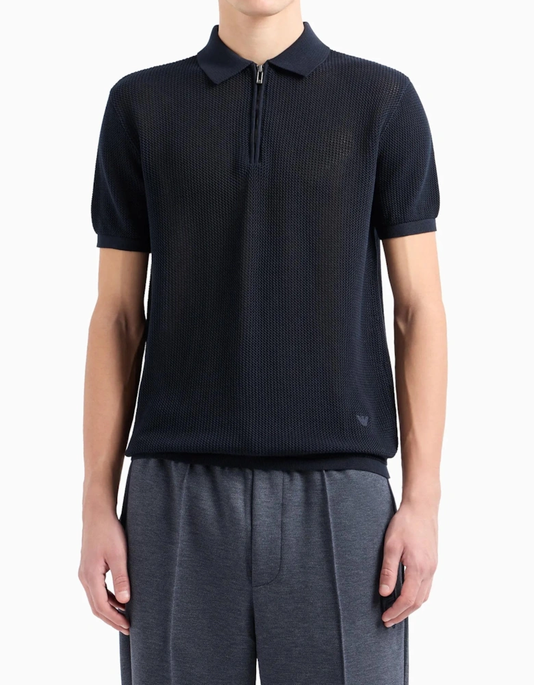Knitted Polo Shirt Black