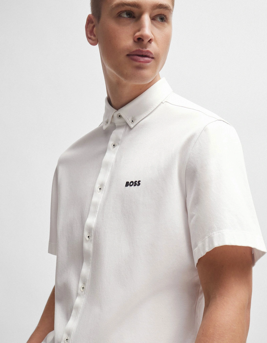 Boss B_motion _s Short Sleeved Shirt White