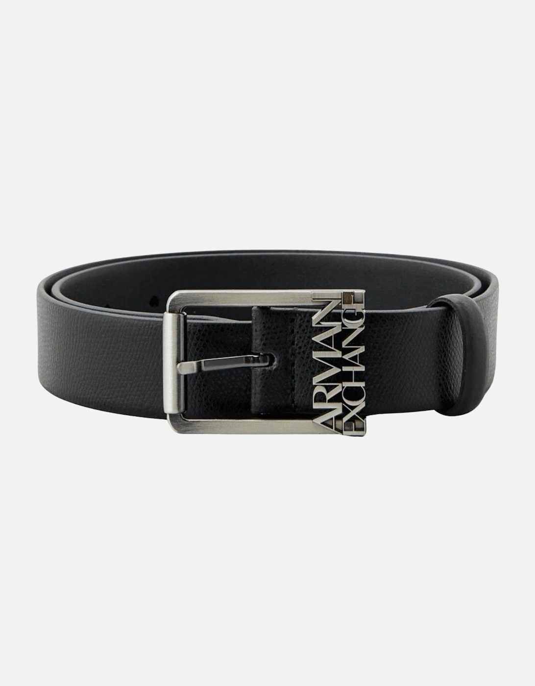 Classic Buckle Black Leather Belt, 3 of 2