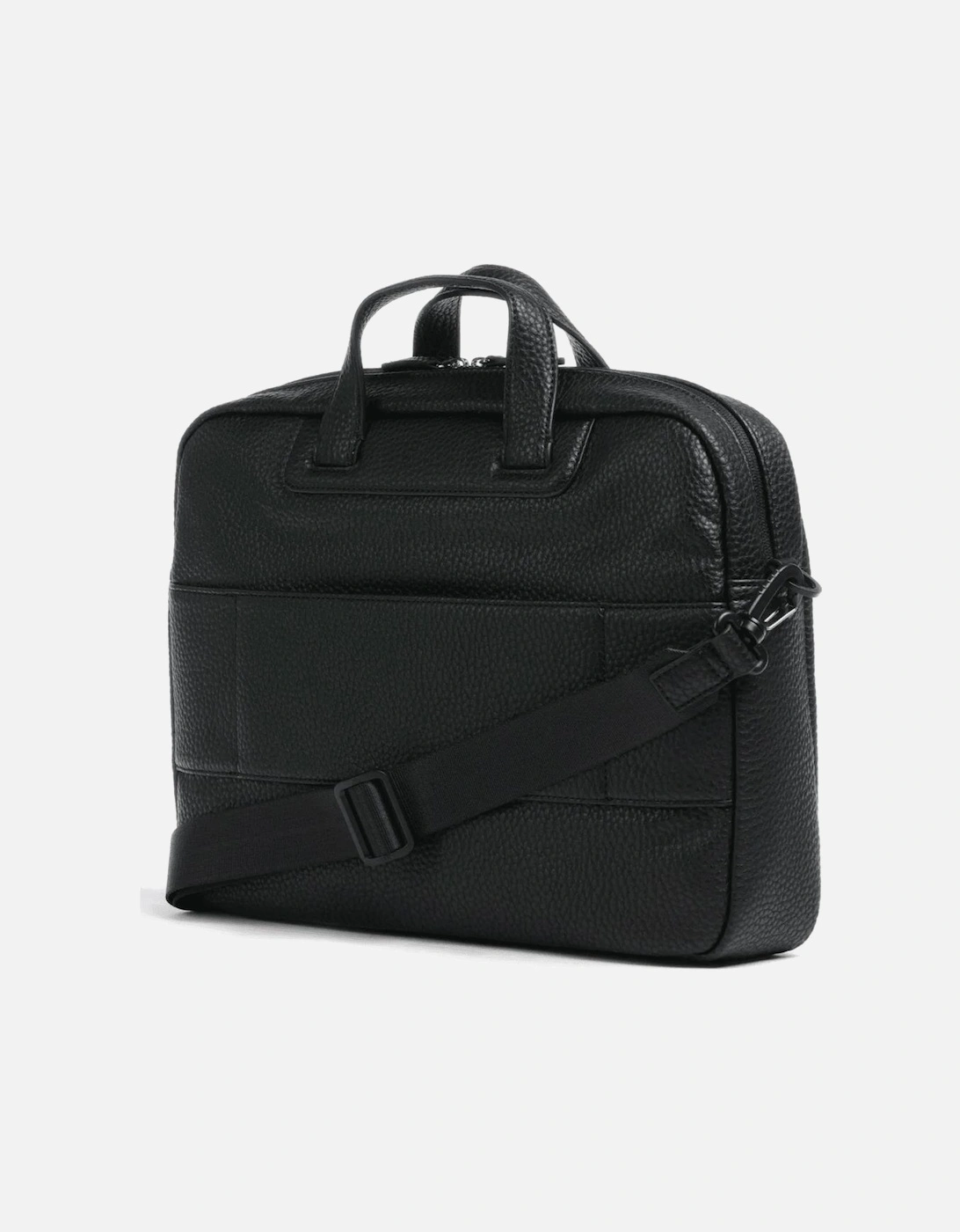 Tumbled Leather Black Briefcase