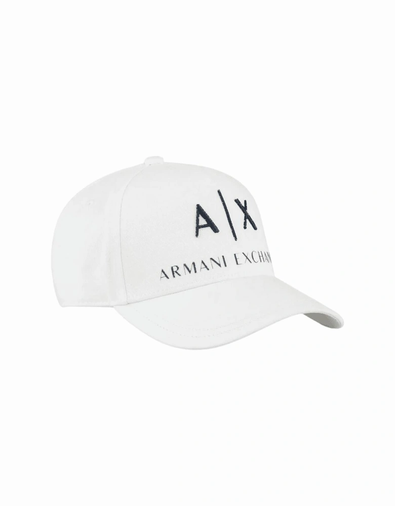 Embroidered AX Logo White Mesh Baseball Cap