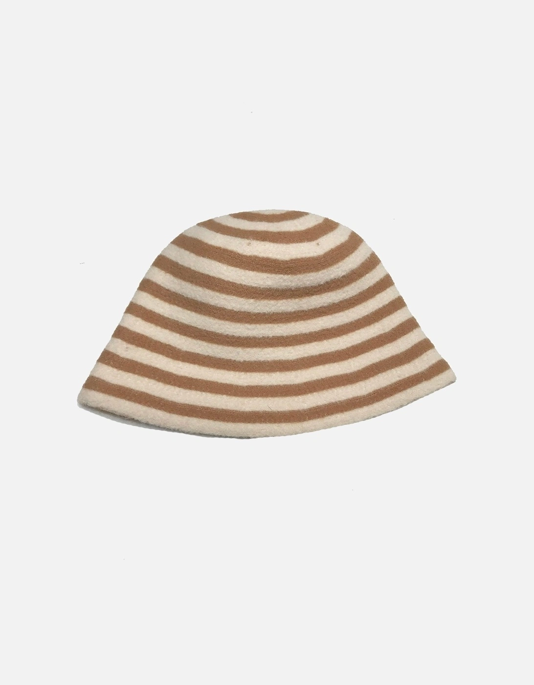 Brown and Cream Cashmere Blend Bucket Hat, 2 of 1