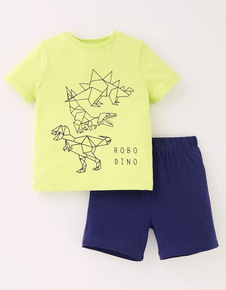 Boys Robo Dino Short Sleeve T-Shirt and Short Set - Multi