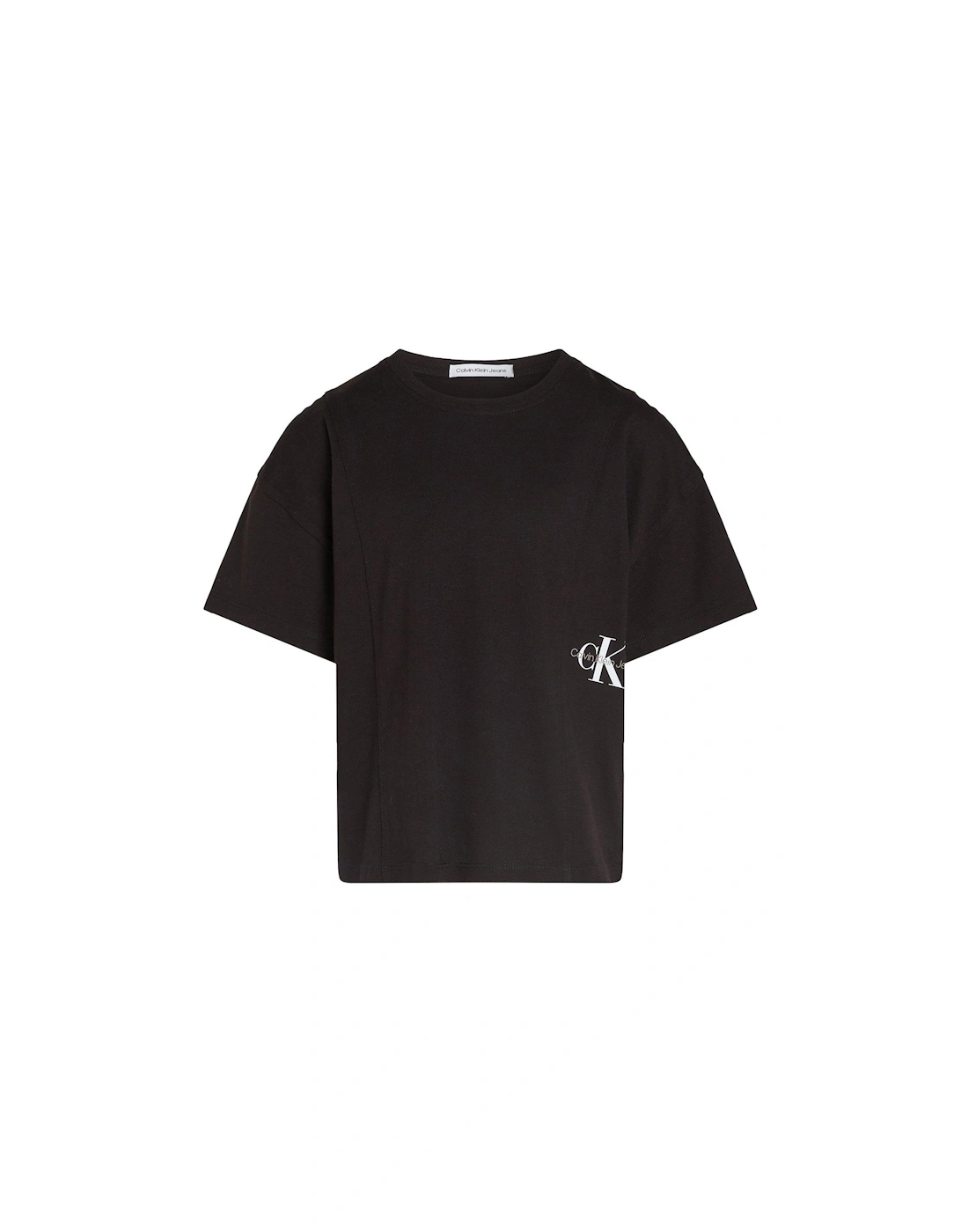 Jeans Girls Relaxed Logo Short Sleeve T-shirt - CK Black, 3 of 2
