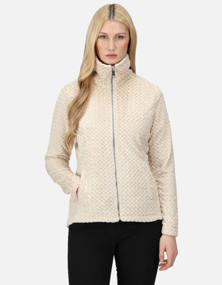 Womens Heloise Mock Neck Full Zip Fleece Jacket