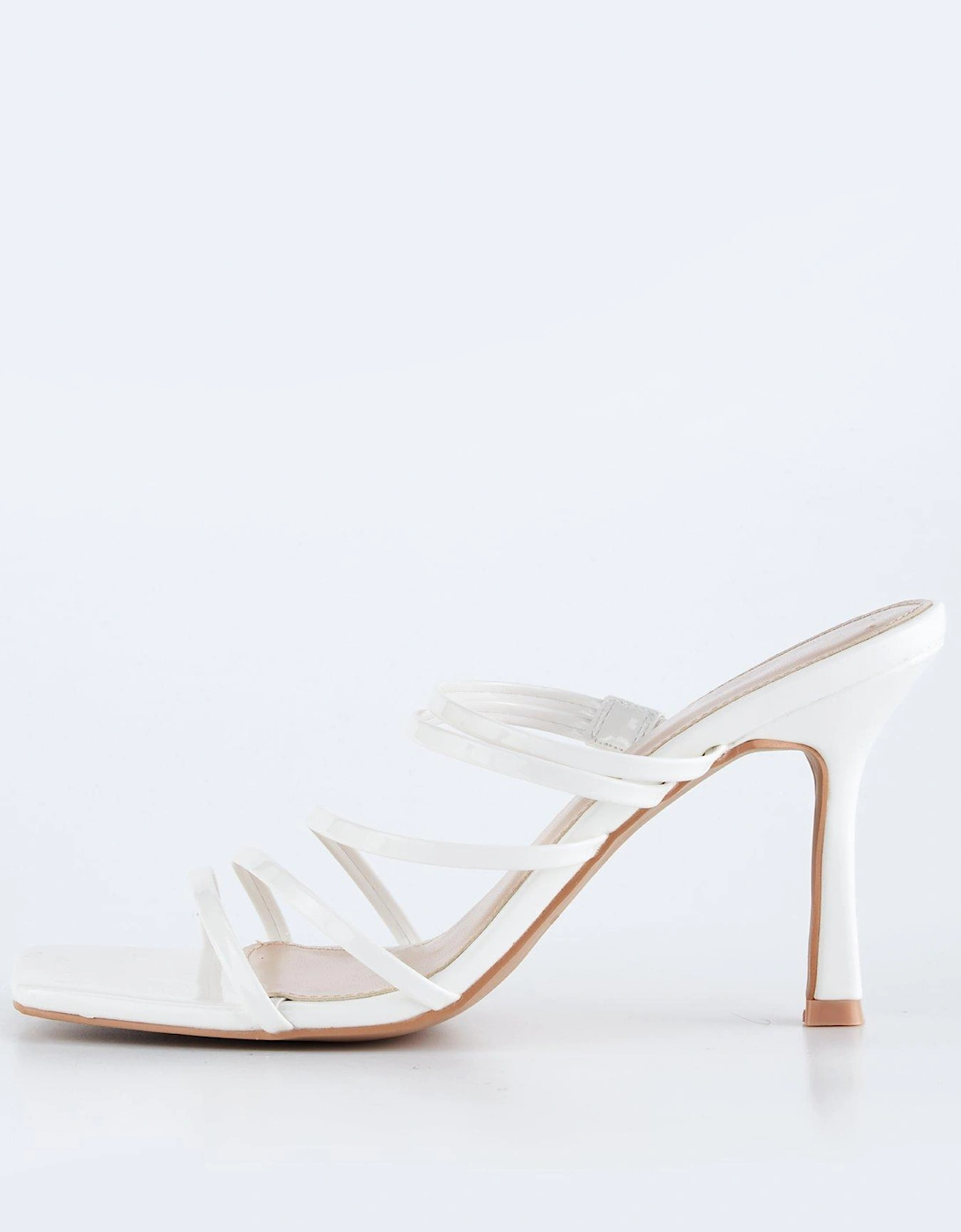 Christabel Strappy Front Heeled Sandal - White, 7 of 6