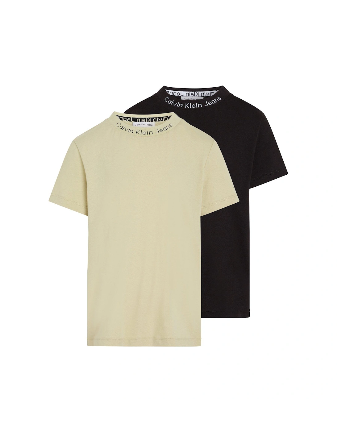 Boys Intarsia 2 Pack Short Sleeve T-shirts - Green Haze/ck Black, 6 of 5