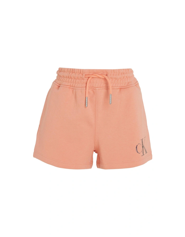Girls Logo Jersey Shorts - Blooming Dahlia - Light Orange