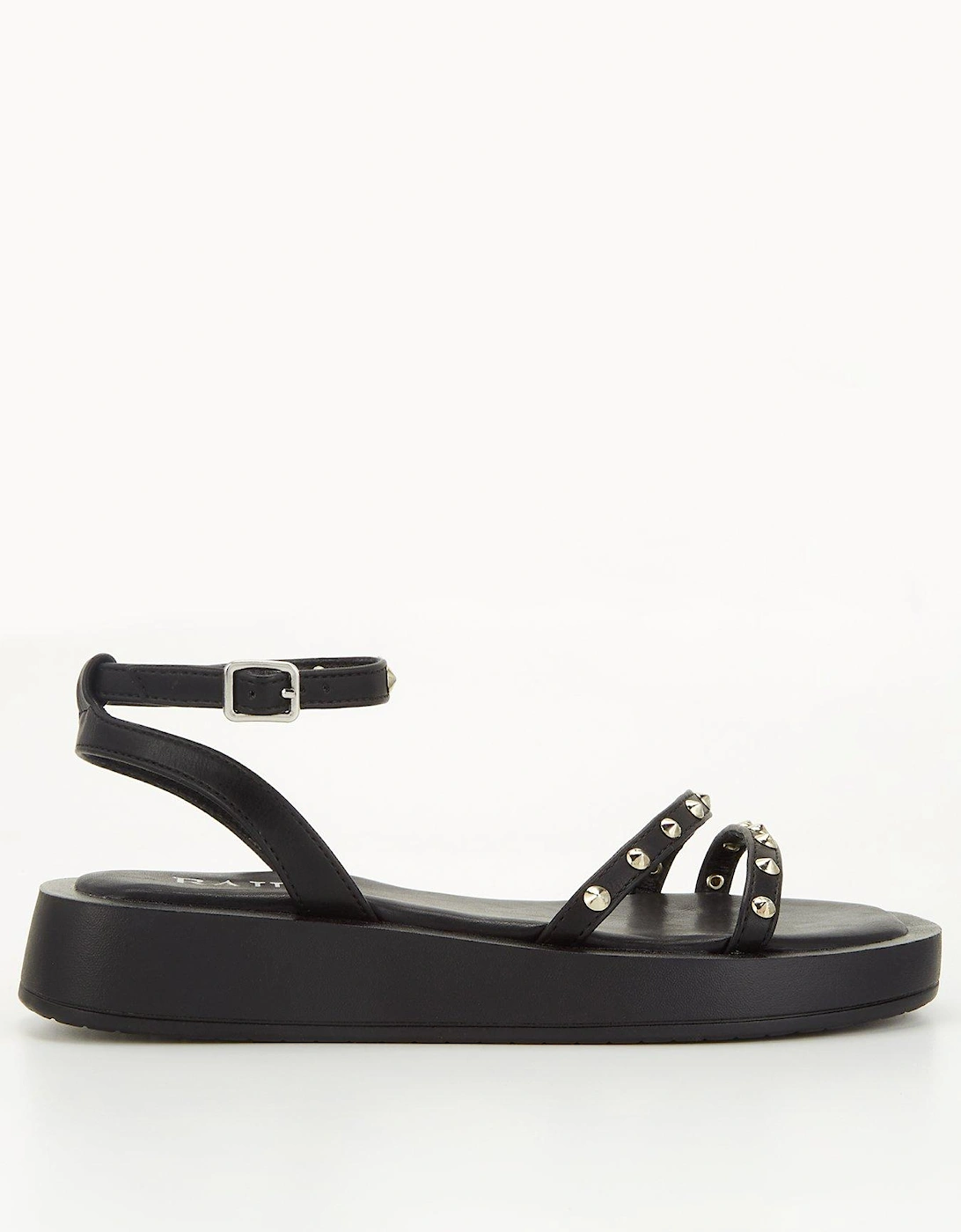 Reeta Flatform Embellished Sandals - Black, 7 of 6