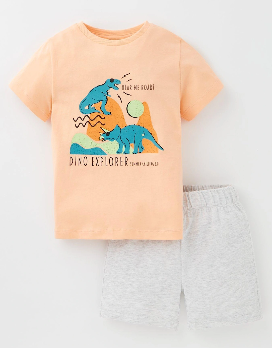 Boys Dino Explorer Short Sleeve T-Shirt and Short Set - Multi, 5 of 4