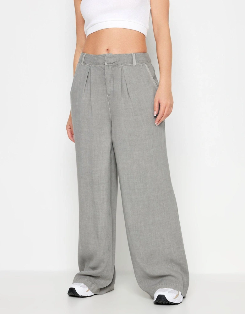 Petite Washed Grey Smart Trouser