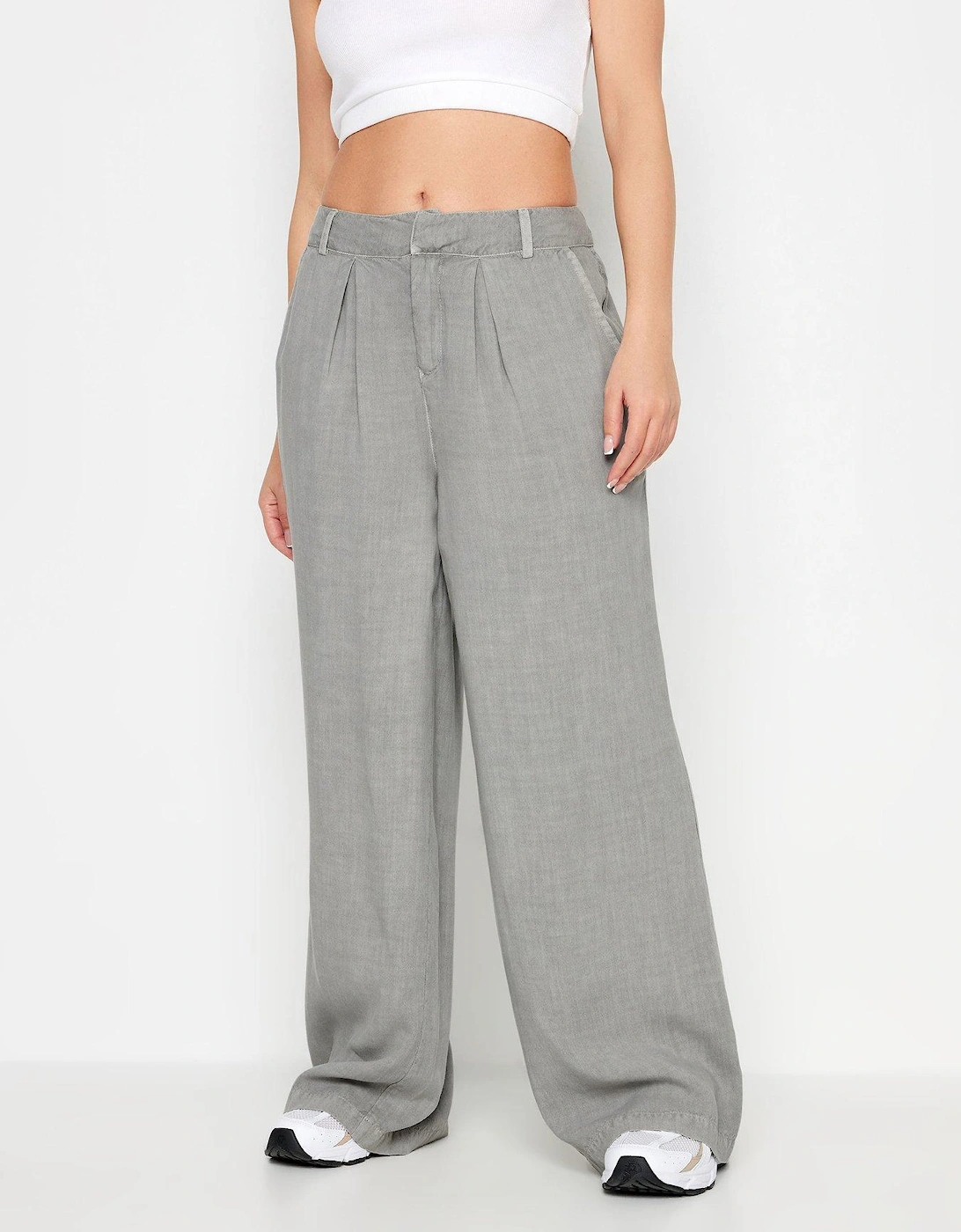 Petite Washed Grey Smart Trouser, 2 of 1