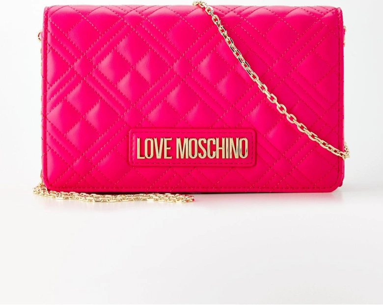 Small Quilted Cross-Body Bag - Pink