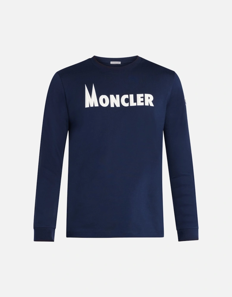 Logo Cotton T-shirt Navy