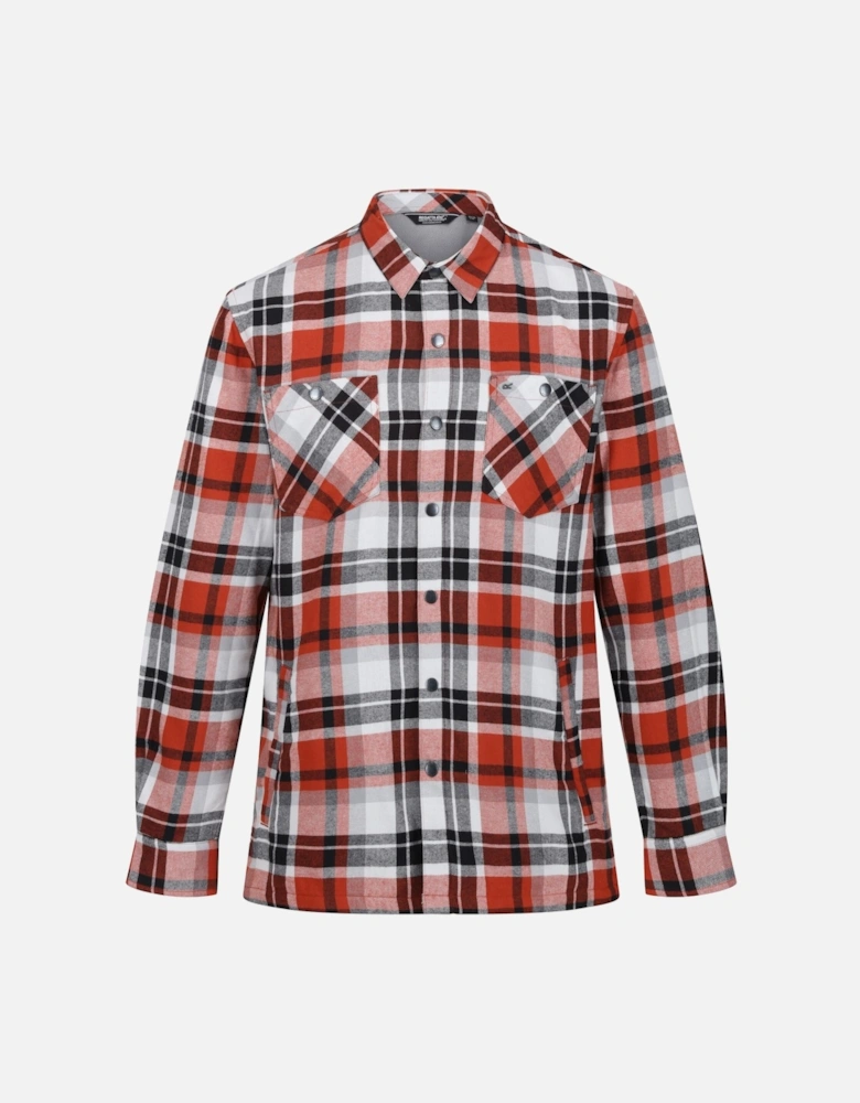 Mens Thamos Checked Long-Sleeved Shirt