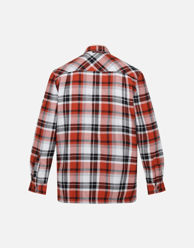 Mens Thamos Checked Long-Sleeved Shirt