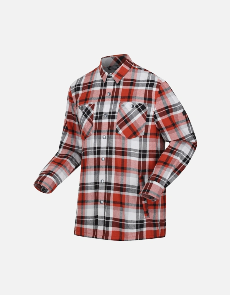 Mens Thamos Checked Long-Sleeved Shirt