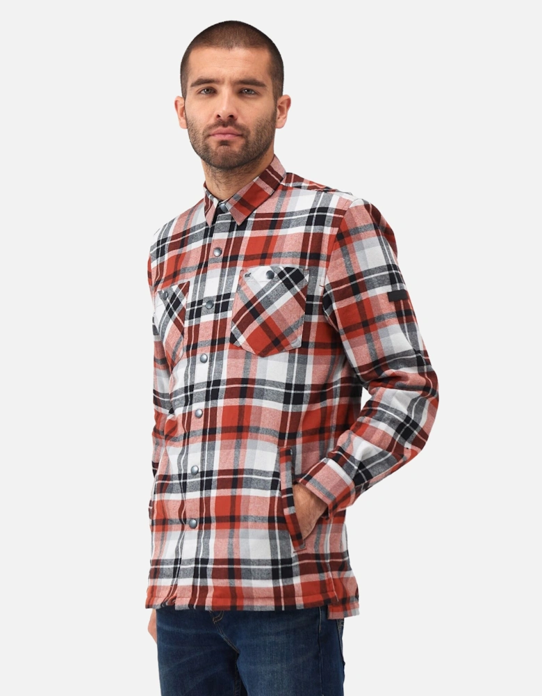 Mens Thamos Checked Long-Sleeved Shirt